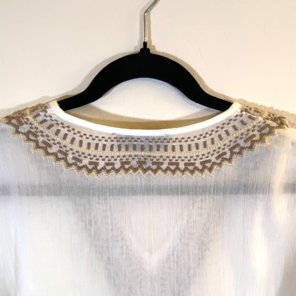 Karen Kane Boho Gorpcore Granola Earthy Women’s Small Peasant Top - Picture 4 of 14